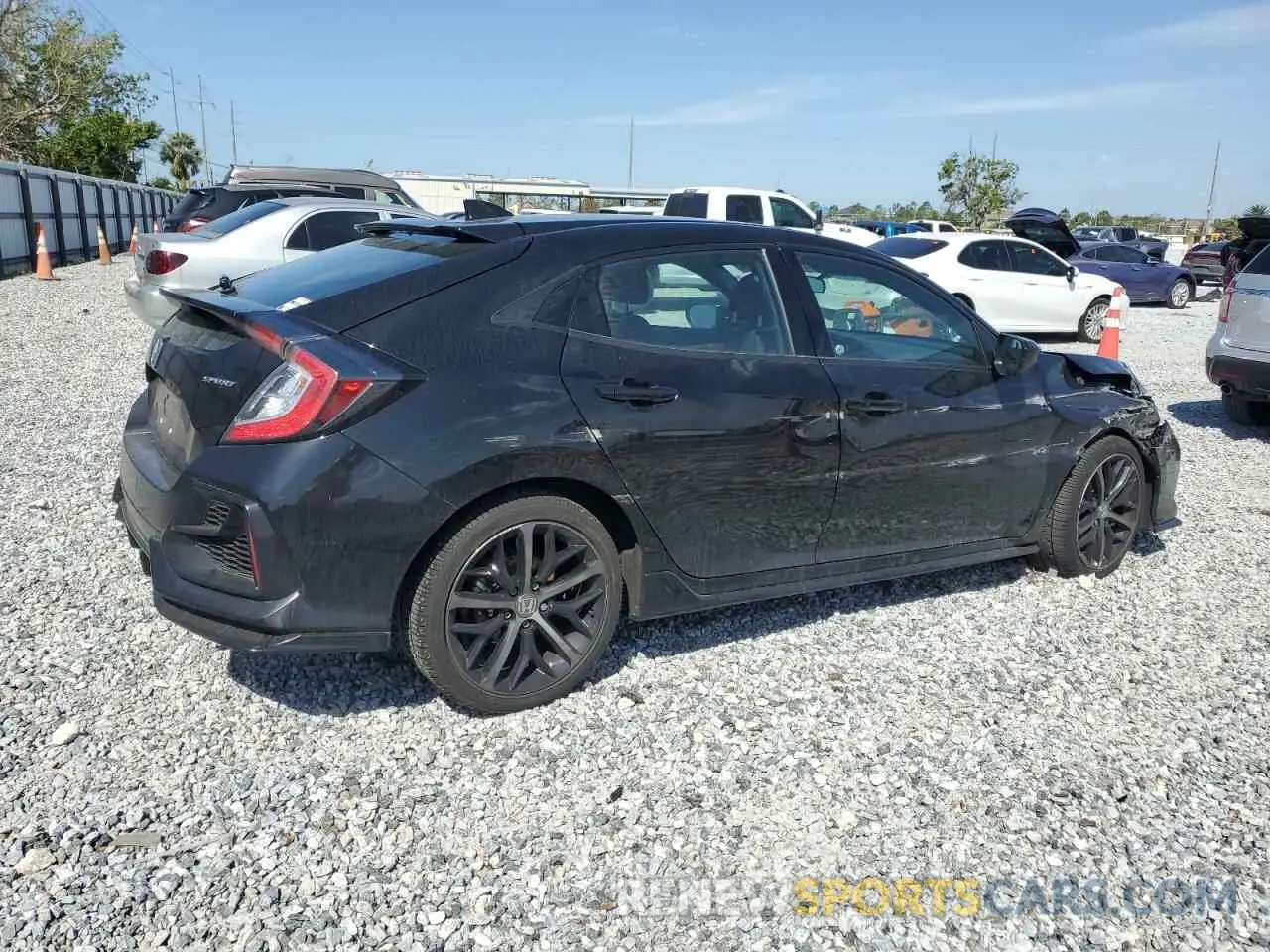 3 fotografías del automóvil dañado SHHFK7H4XMU220823 HONDA CIVIC 2021
