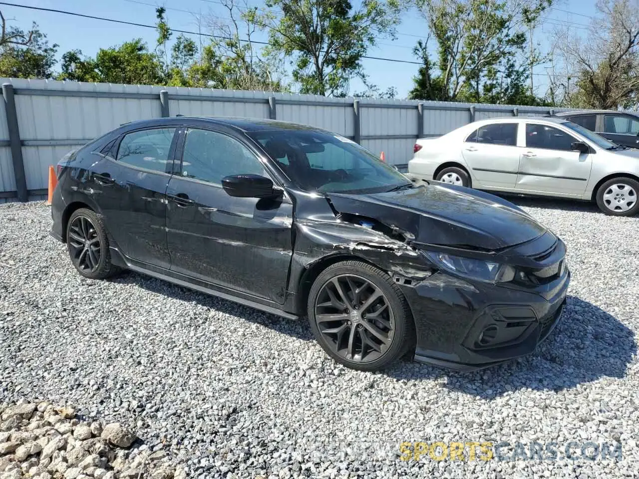 4 fotografías del automóvil dañado SHHFK7H4XMU220823 HONDA CIVIC 2021