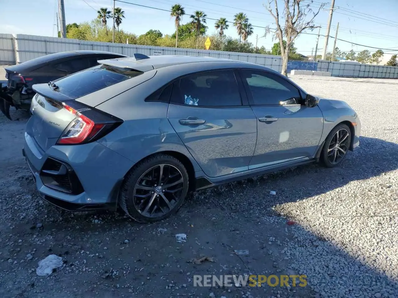 3 fotografías del automóvil dañado SHHFK7H4XMU425171 HONDA CIVIC 2021