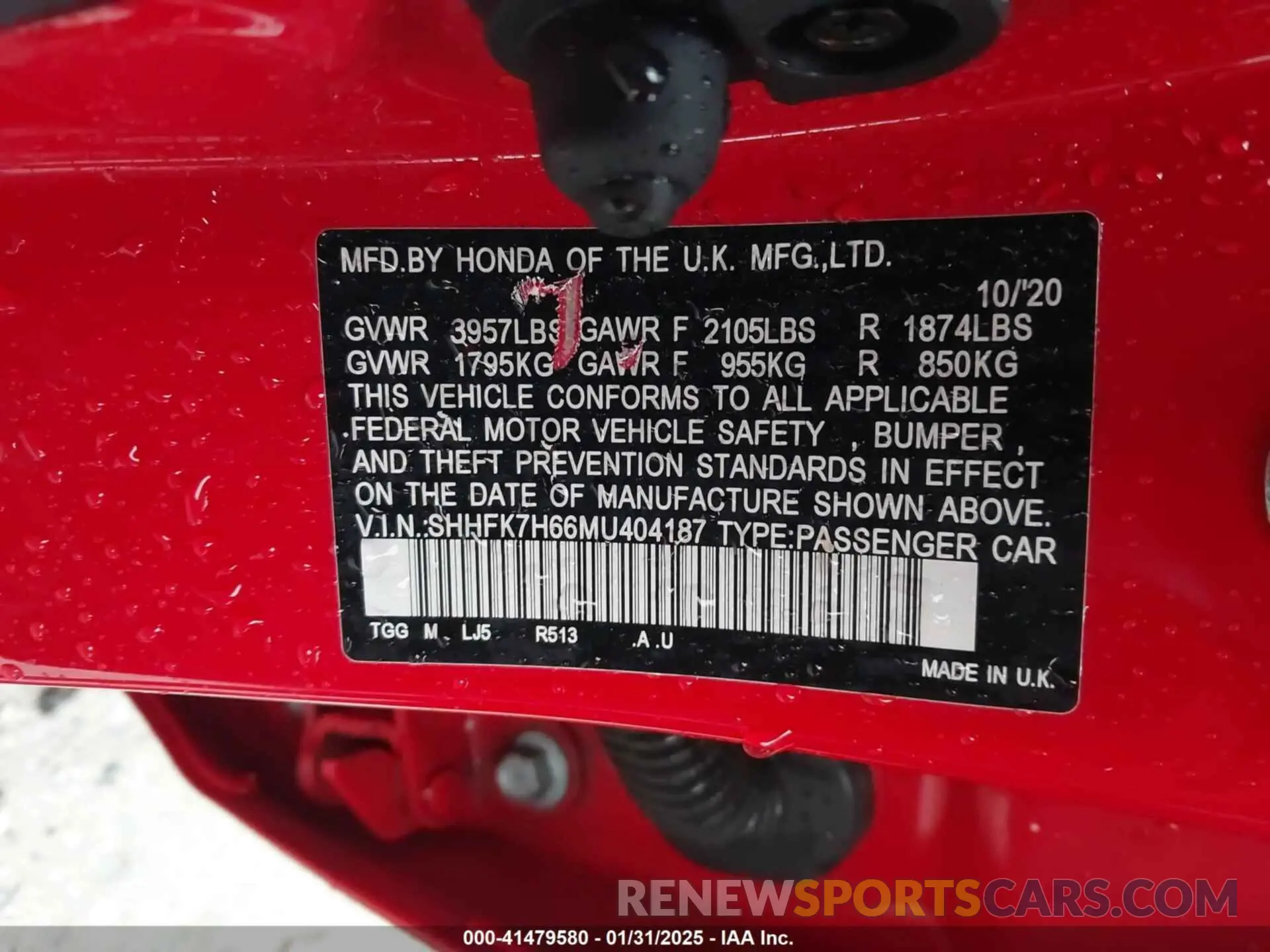 9 fotografías del automóvil dañado SHHFK7H66MU404187 HONDA CIVIC 2021