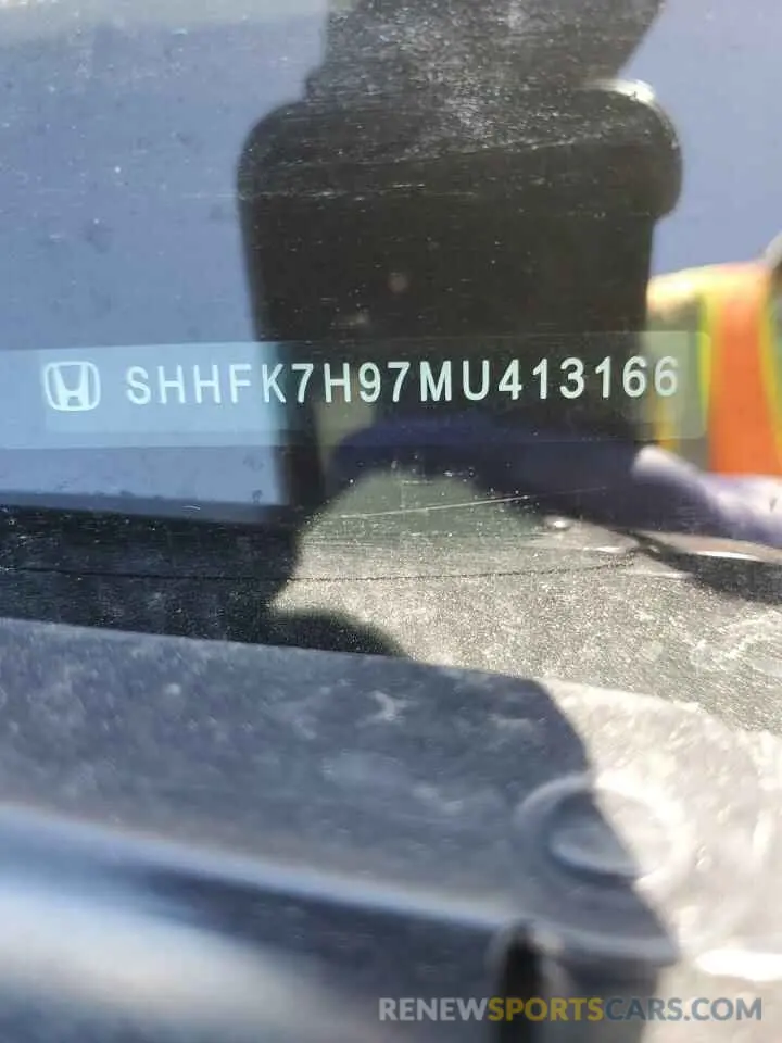 12 fotografías del automóvil dañado SHHFK7H97MU413166 HONDA CIVIC 2021