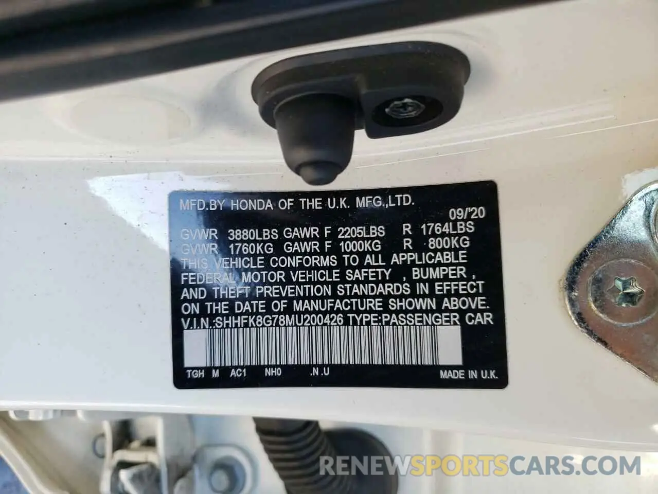13 fotografías del automóvil dañado SHHFK8G78MU200426 HONDA CIVIC 2021