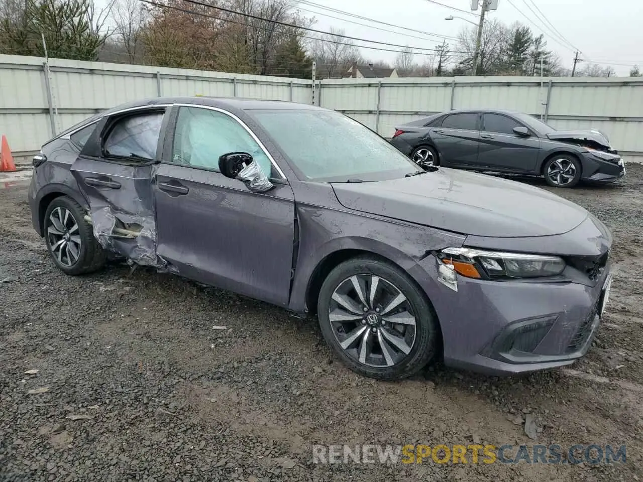 4 fotografías del automóvil dañado 19XFL1H70NE014634 HONDA CIVIC 2022