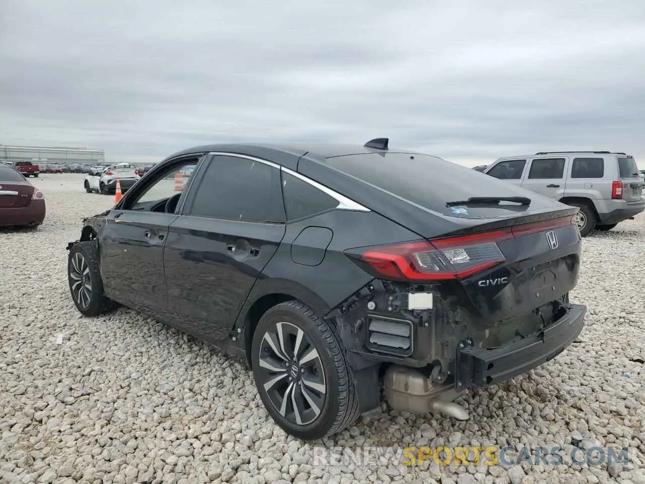 2 fotografías del automóvil dañado 19XFL1H7XNE018156 HONDA CIVIC 2022