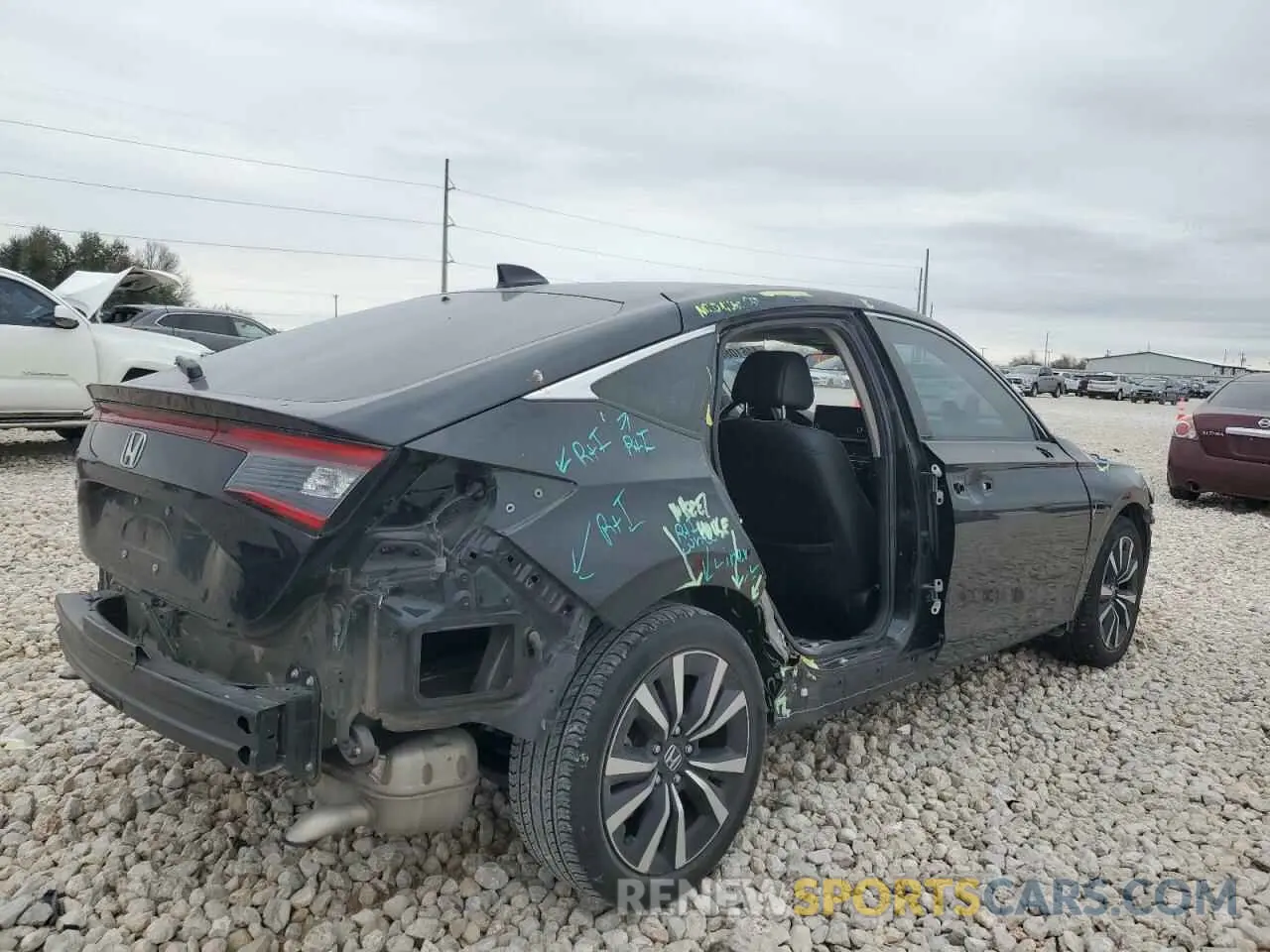 3 fotografías del automóvil dañado 19XFL1H7XNE018156 HONDA CIVIC 2022