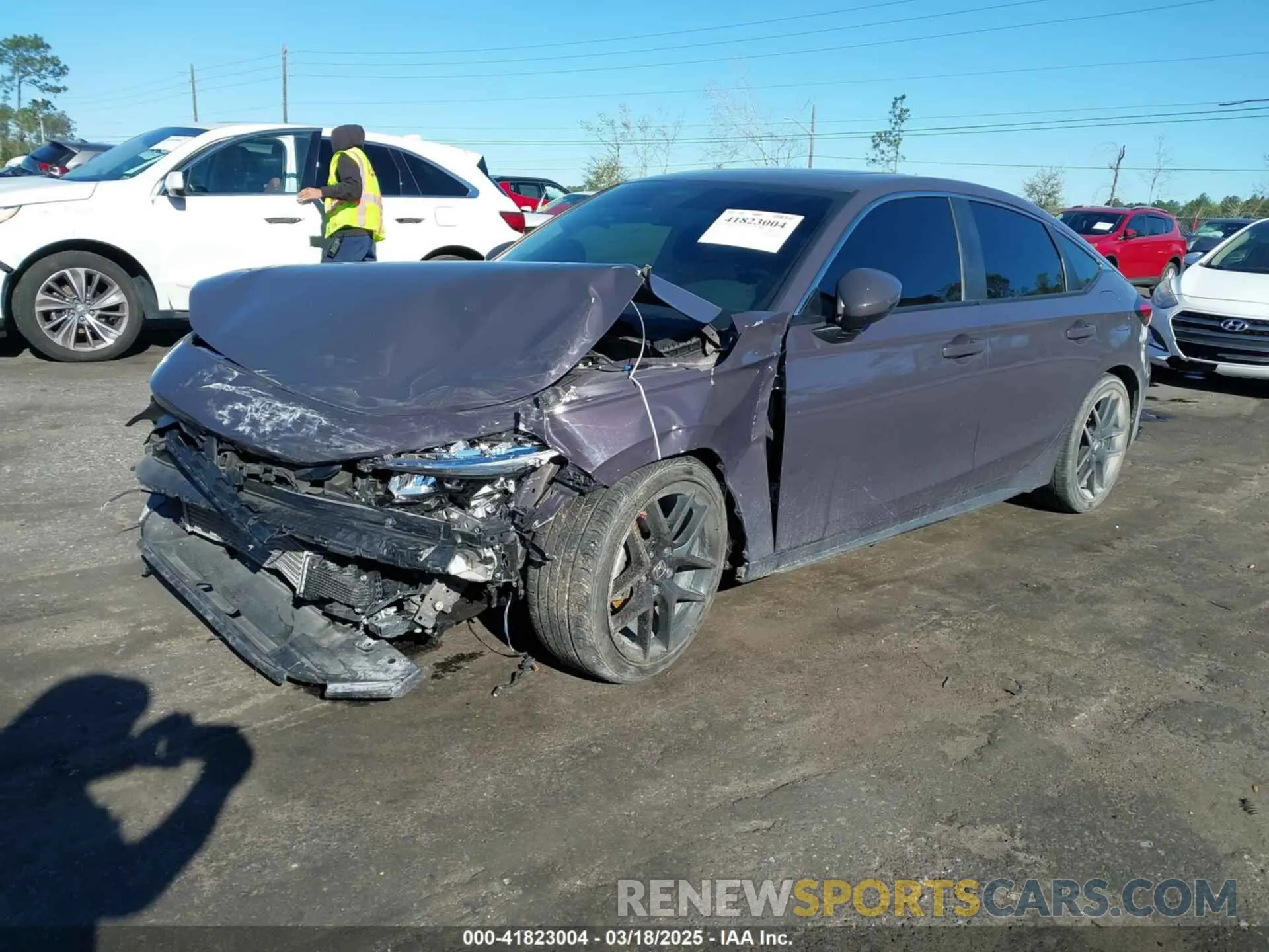 2 fotografías del automóvil dañado 19XFL1H83NE010893 HONDA CIVIC 2022