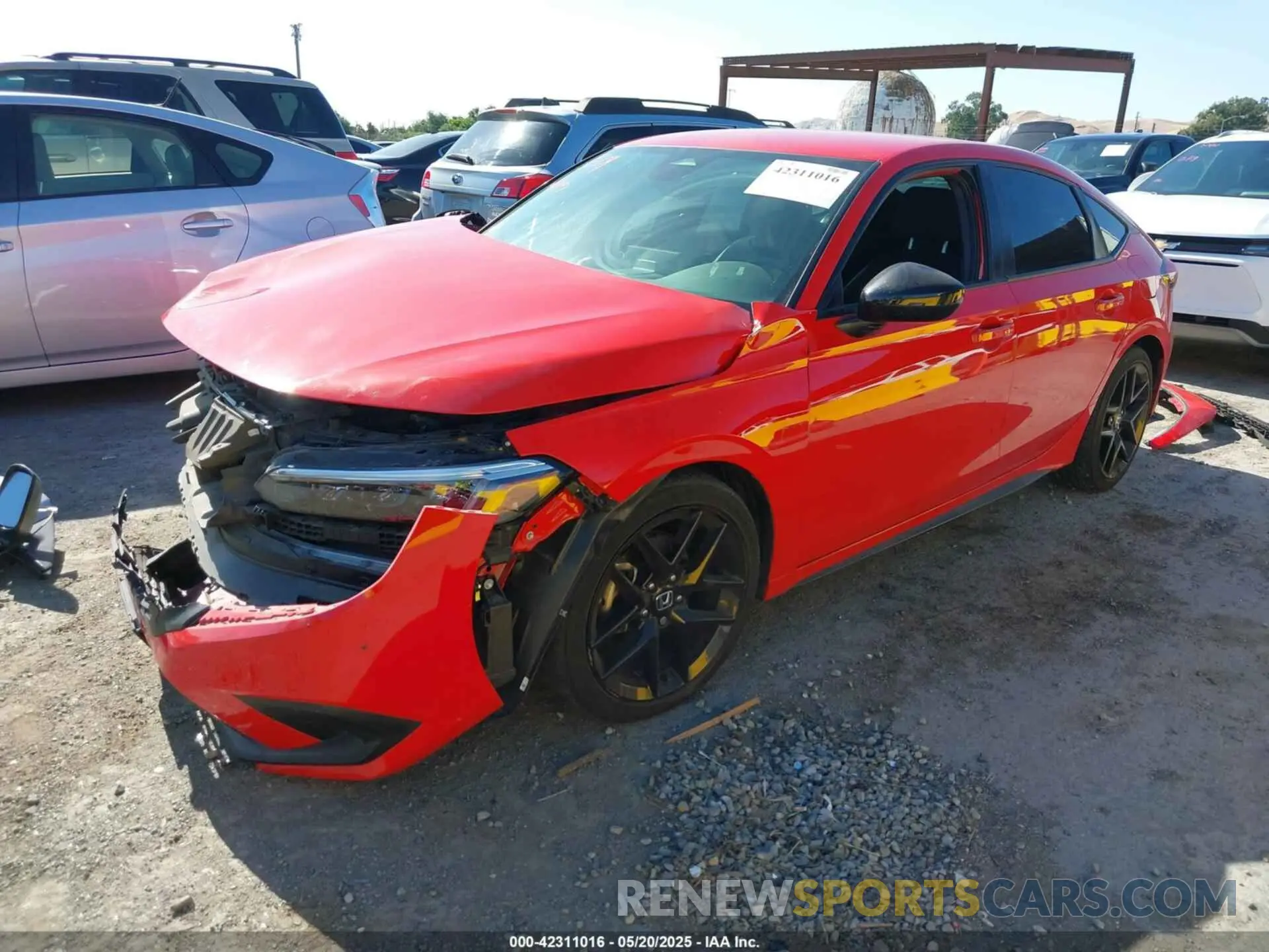 2 fotografías del automóvil dañado 19XFL2H81NE006251 HONDA CIVIC 2022