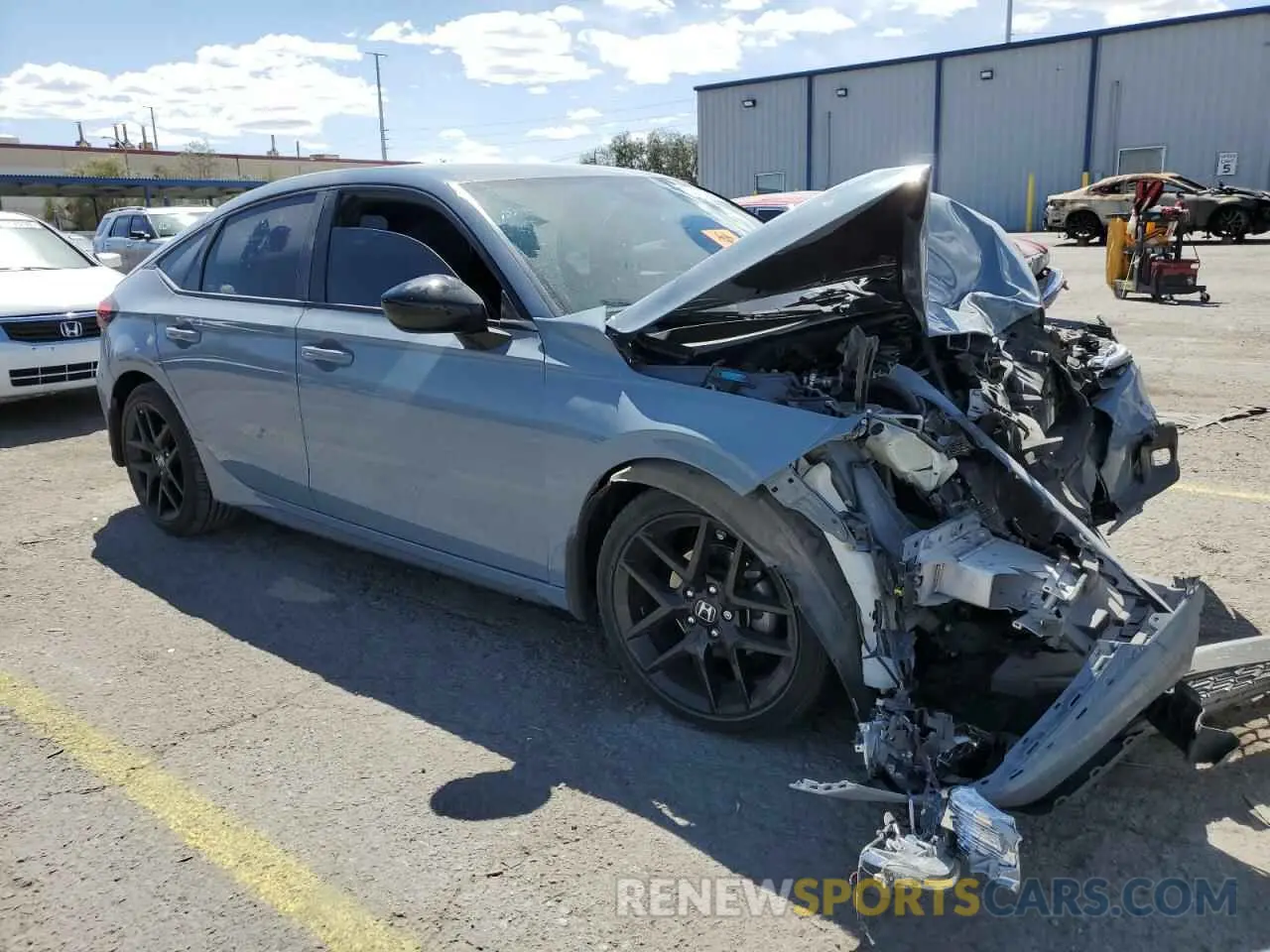 4 fotografías del automóvil dañado 19XFL2H88NE002780 HONDA CIVIC 2022