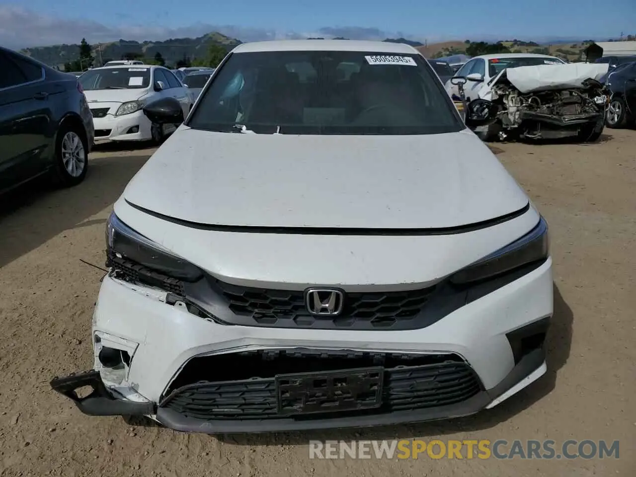 5 fotografías del automóvil dañado 19XFL2H89NE014226 HONDA CIVIC 2022