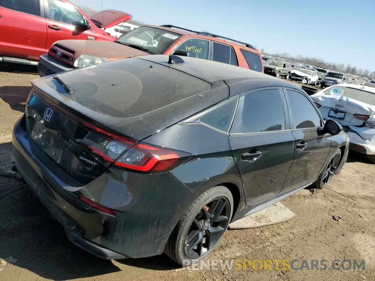3 fotografías del automóvil dañado 19XFL2H8XNE025073 HONDA CIVIC 2022