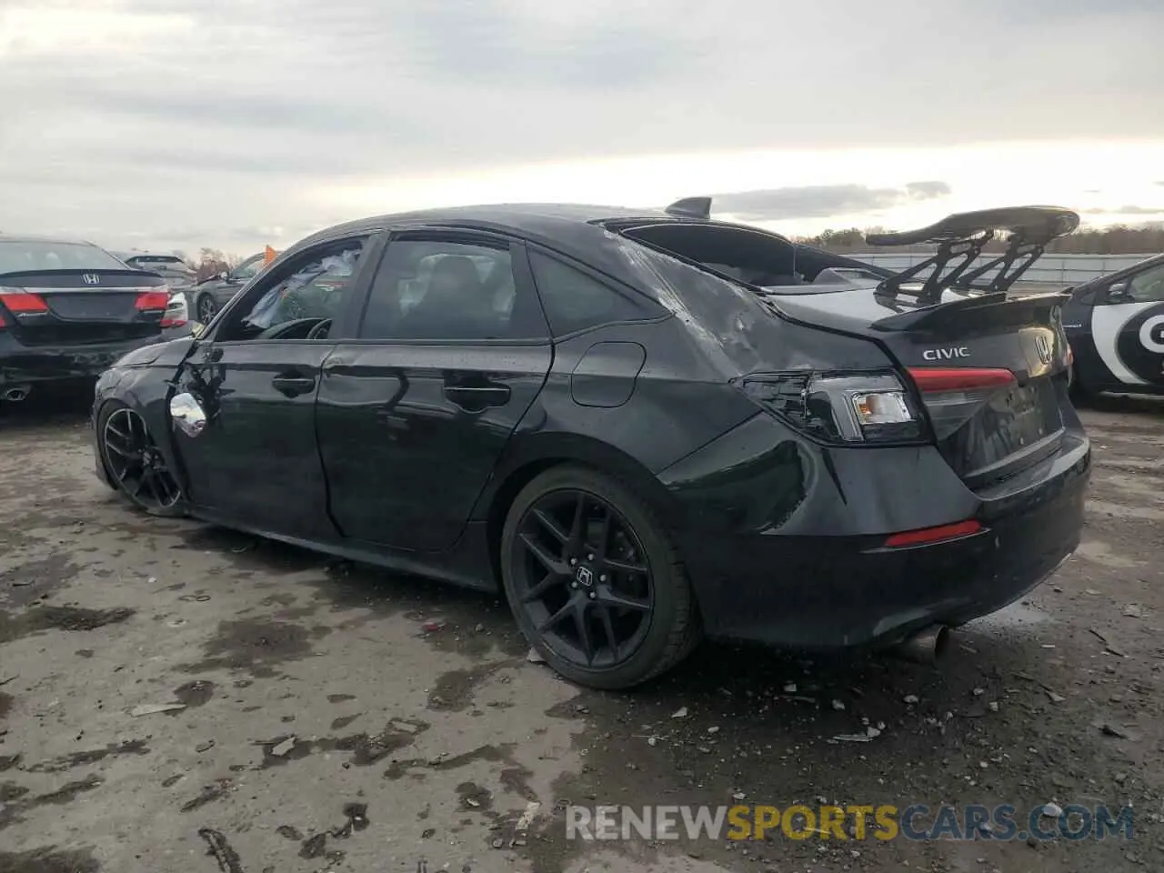 2 fotografías del automóvil dañado 2HGFE1E57NH474392 HONDA CIVIC 2022