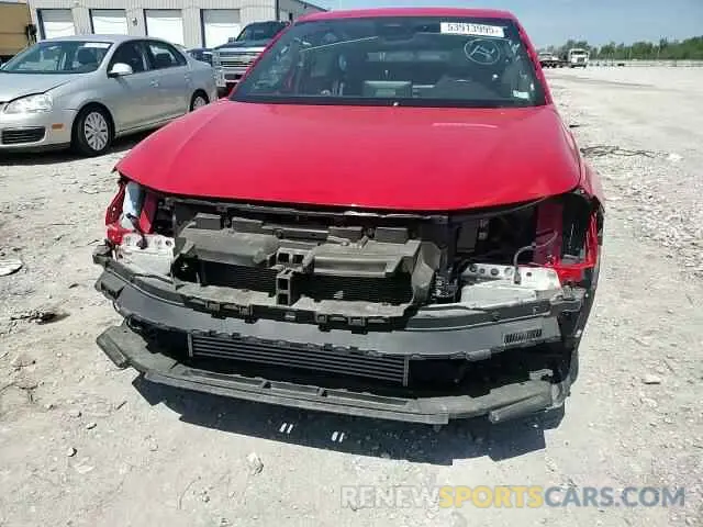 14 fotografías del automóvil dañado 2HGFE1F73NH312310 HONDA CIVIC 2022