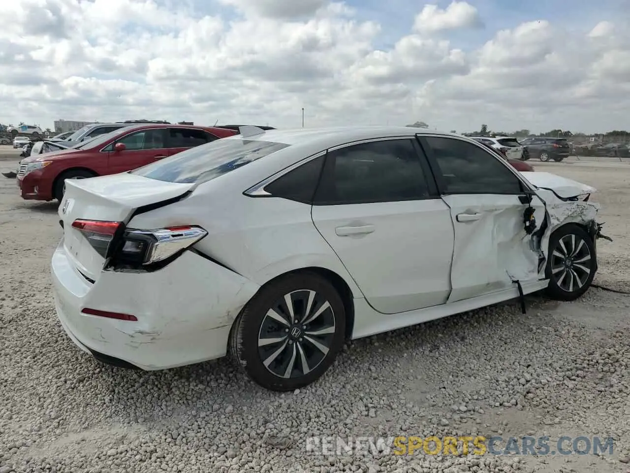 3 fotografías del automóvil dañado 2HGFE1F73NH324599 HONDA CIVIC 2022