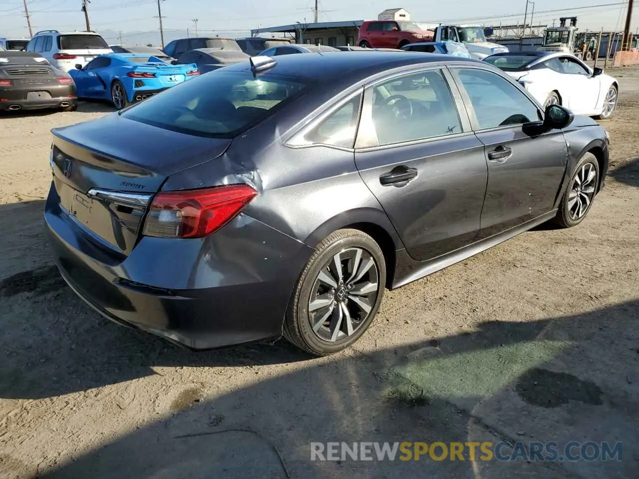 3 fotografías del automóvil dañado 2HGFE1F74NH305480 HONDA CIVIC 2022
