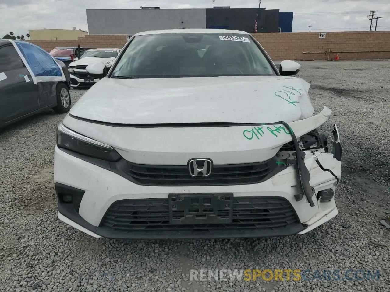 5 fotografías del automóvil dañado 2HGFE1F92NH301848 HONDA CIVIC 2022