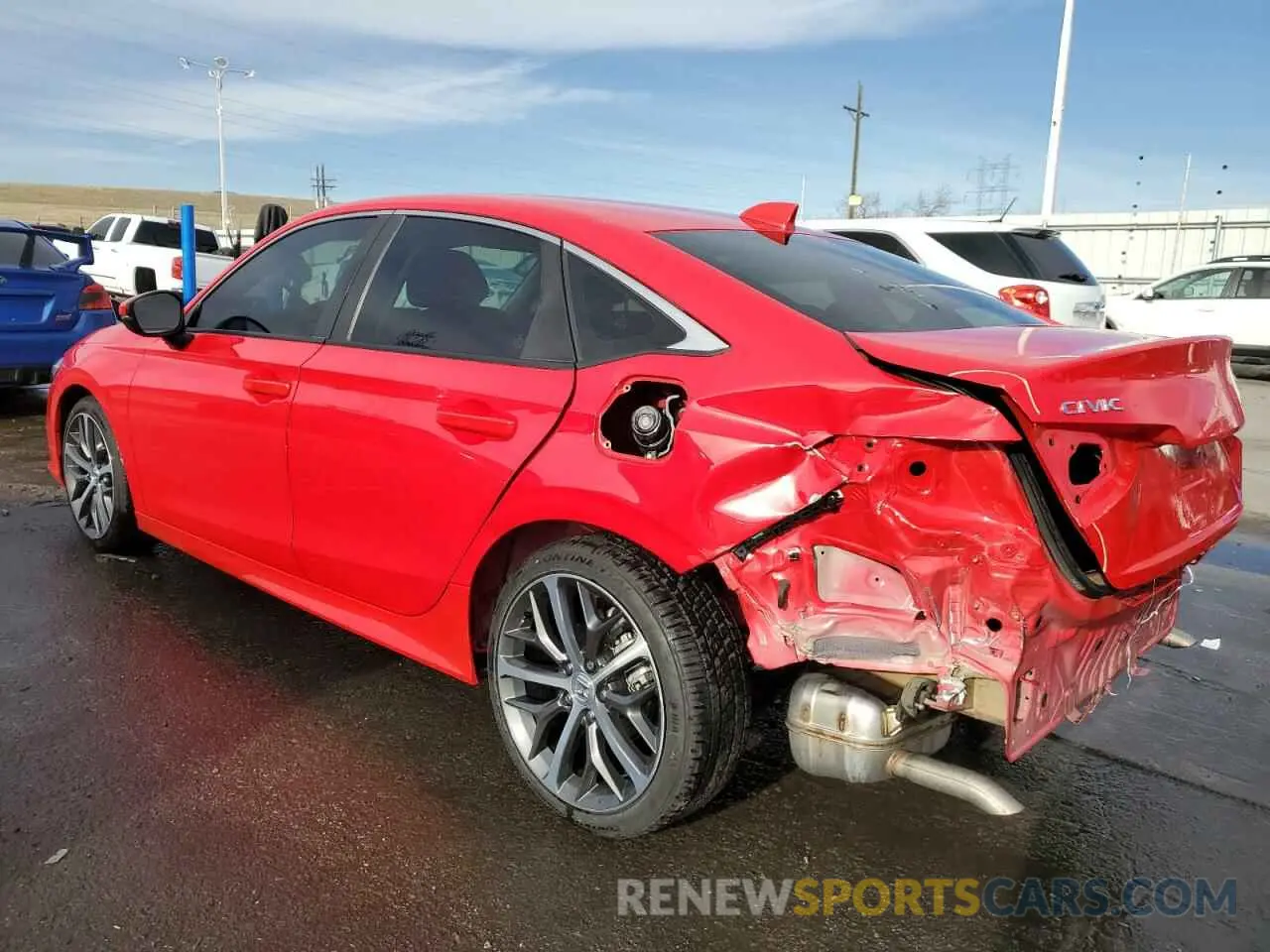 2 fotografías del automóvil dañado 2HGFE1F95NH304212 HONDA CIVIC 2022