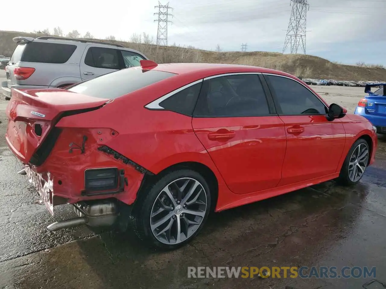 3 fotografías del automóvil dañado 2HGFE1F95NH304212 HONDA CIVIC 2022