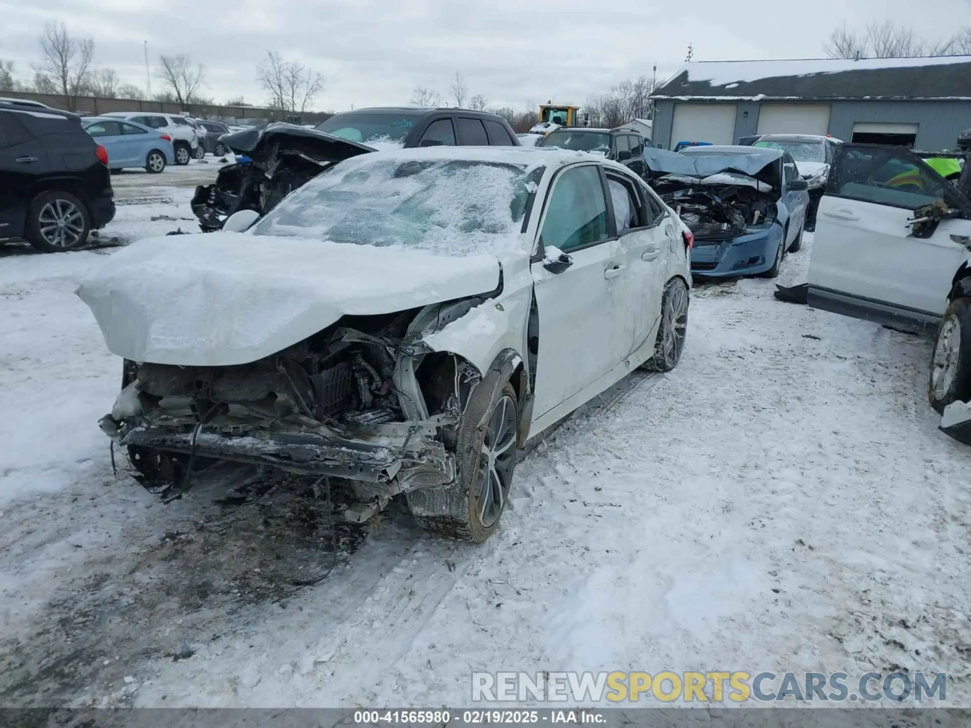 2 fotografías del automóvil dañado 2HGFE1F95NH316148 HONDA CIVIC 2022