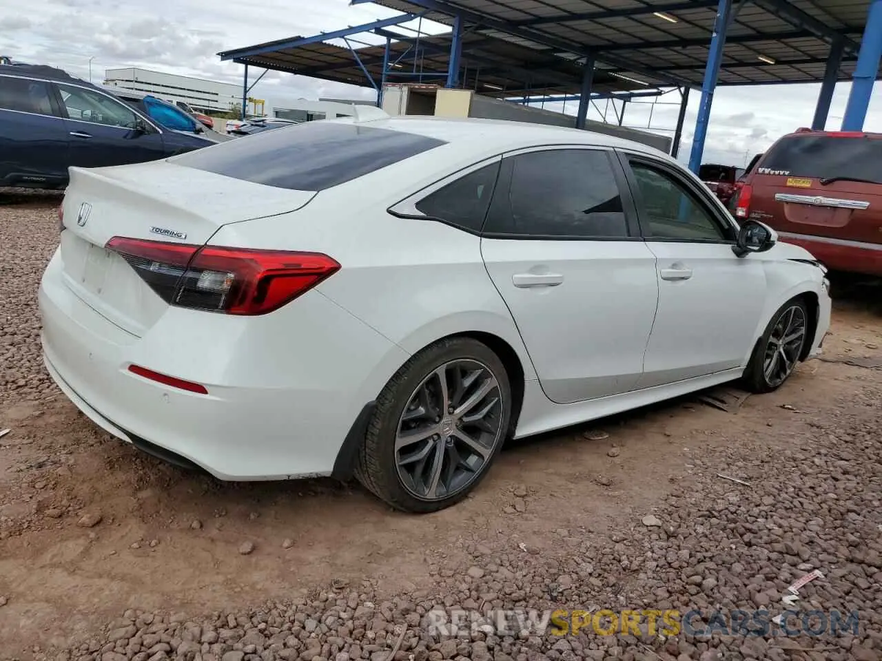 3 fotografías del automóvil dañado 2HGFE1F97NH316040 HONDA CIVIC 2022