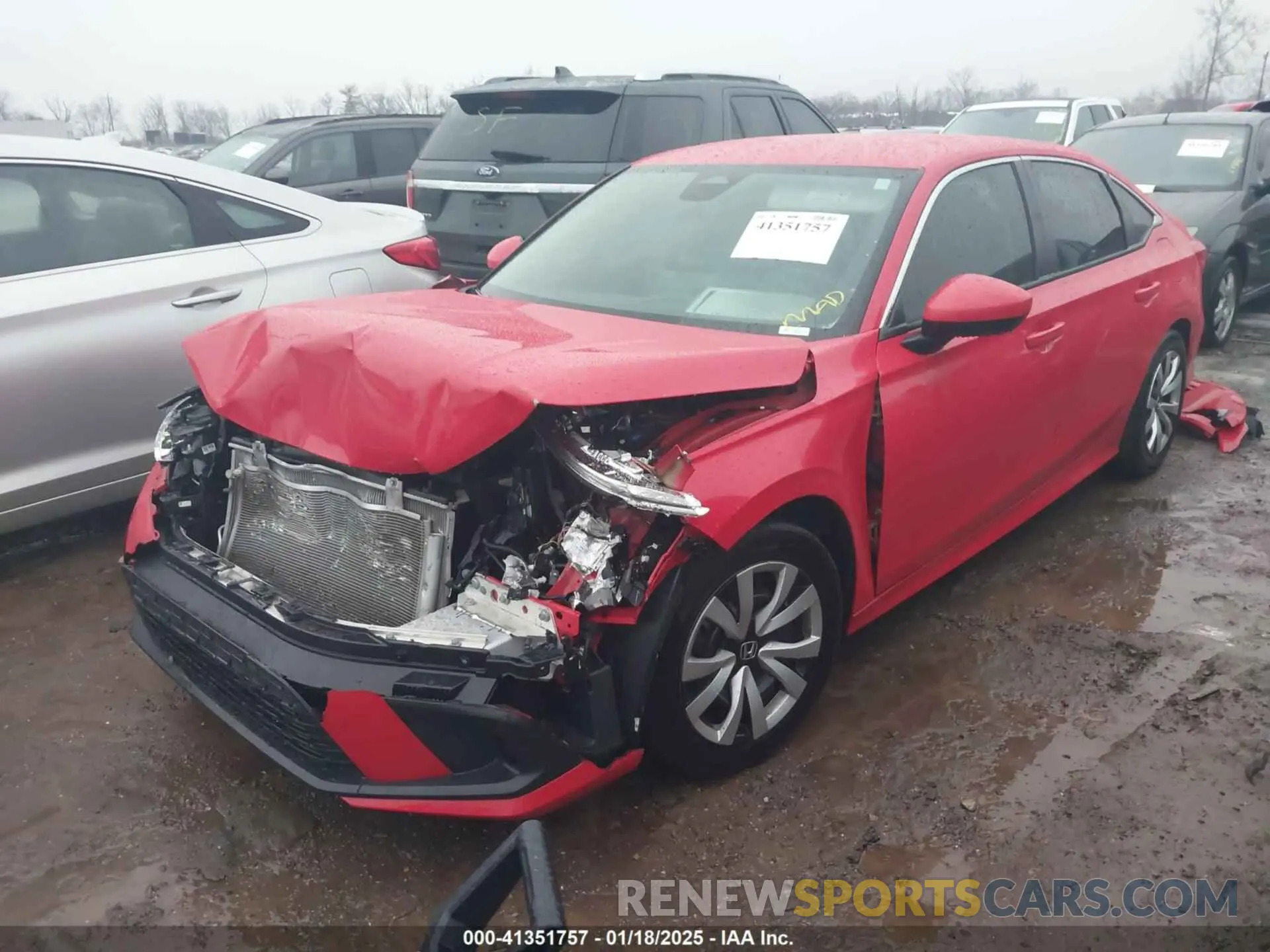 2 fotografías del automóvil dañado 2HGFE2F20NH513186 HONDA CIVIC 2022