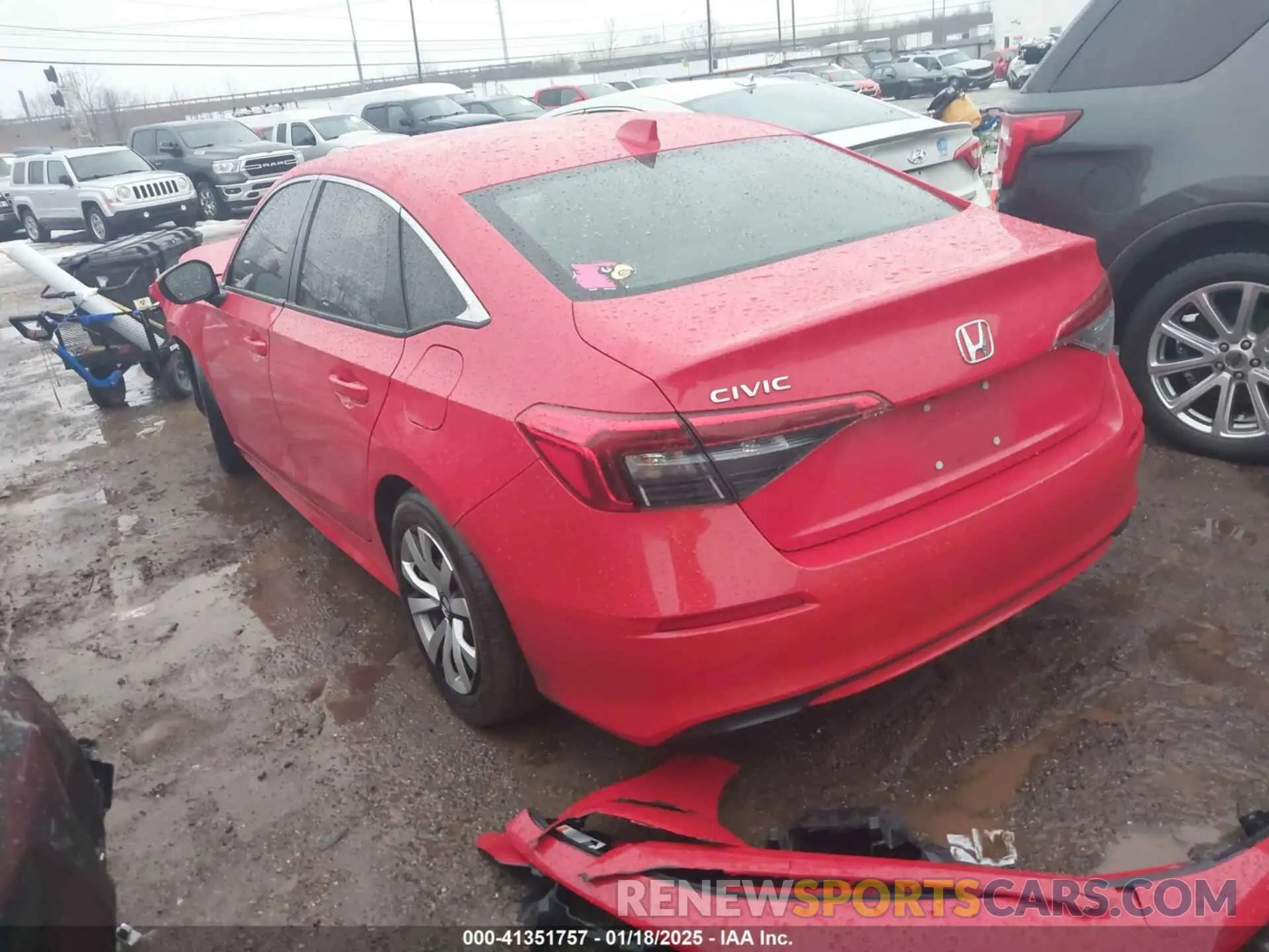 3 fotografías del automóvil dañado 2HGFE2F20NH513186 HONDA CIVIC 2022