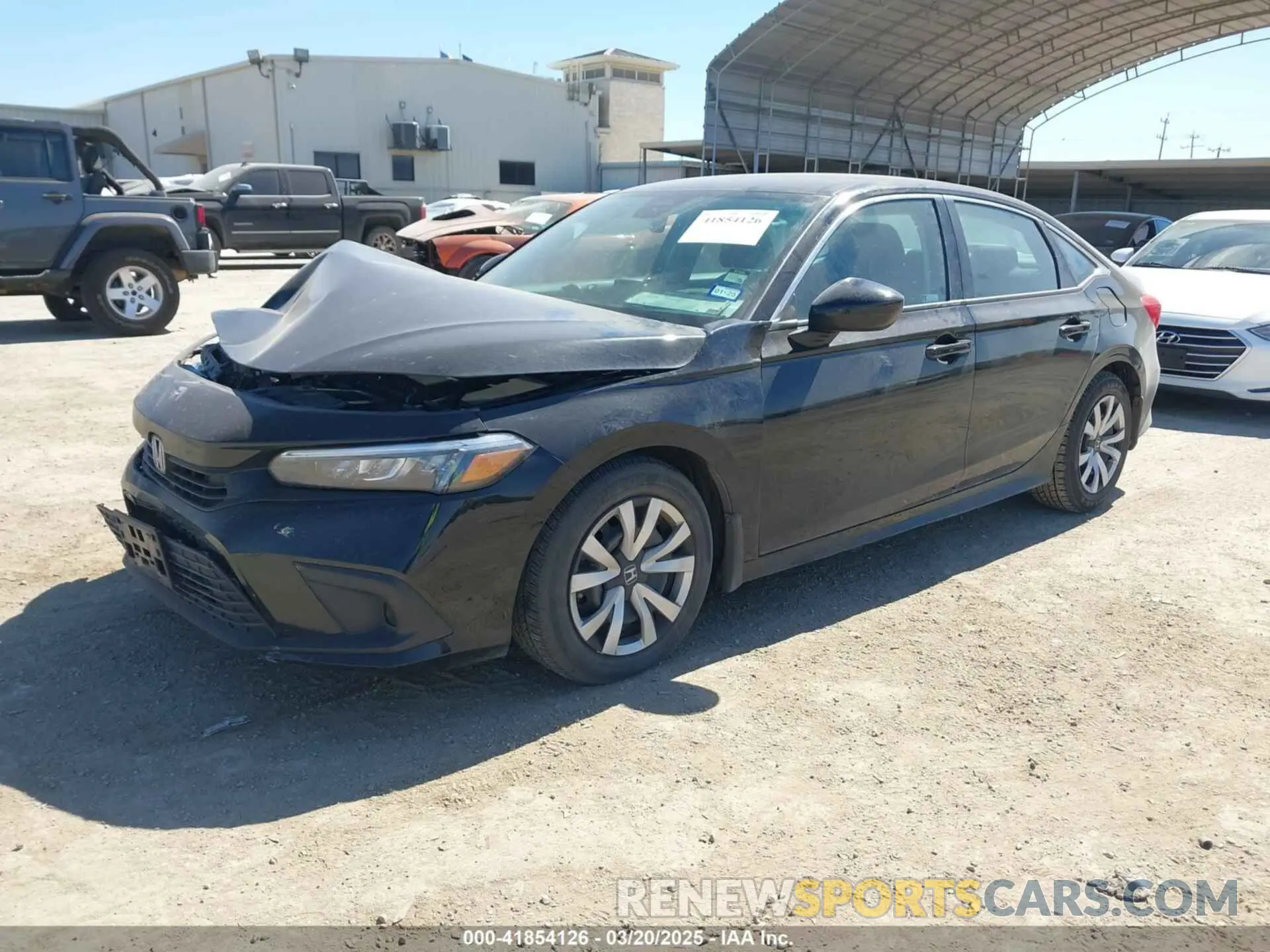 2 fotografías del automóvil dañado 2HGFE2F20NH573453 HONDA CIVIC 2022