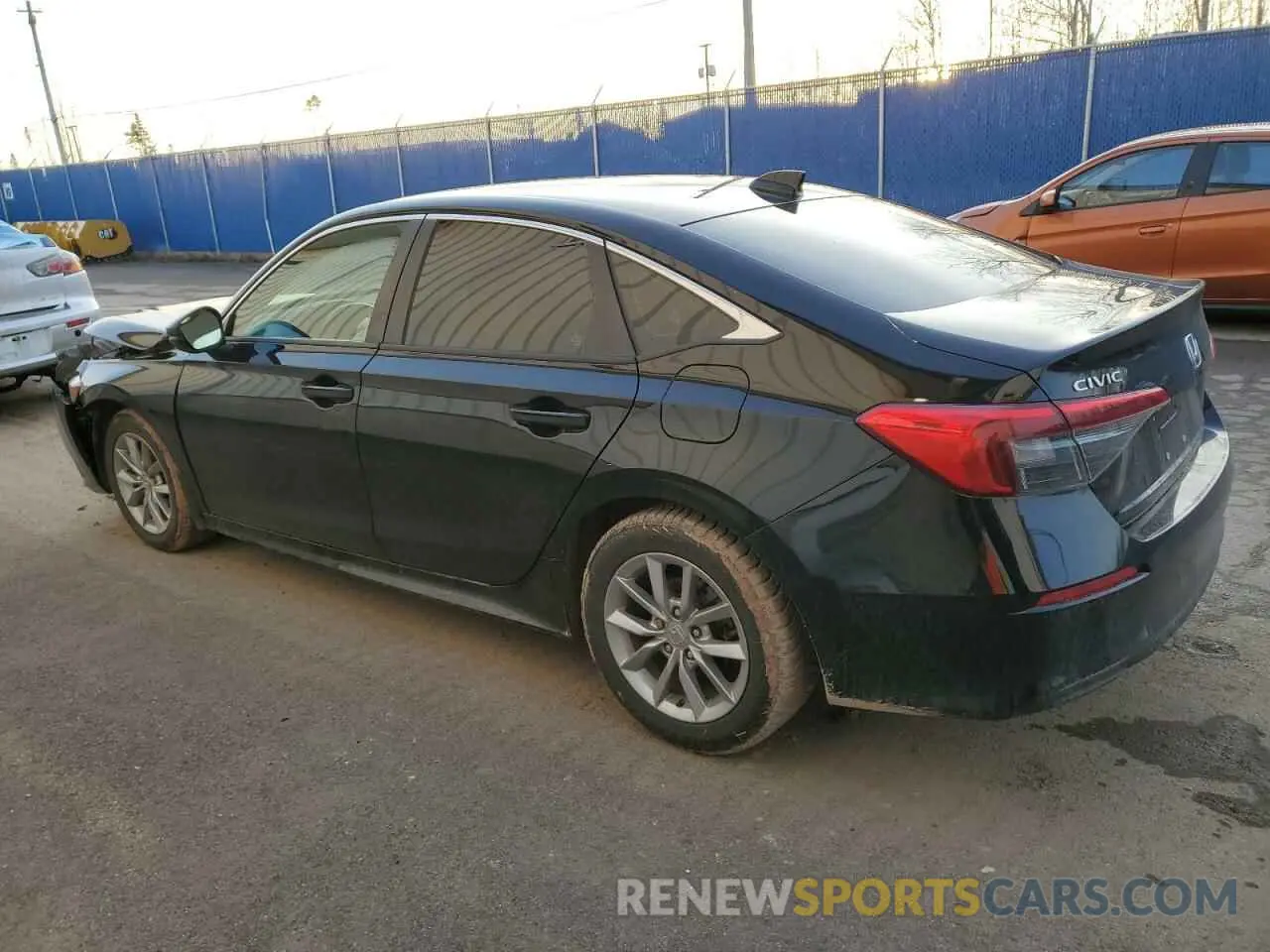 2 fotografías del automóvil dañado 2HGFE2F31NH107653 HONDA CIVIC 2022