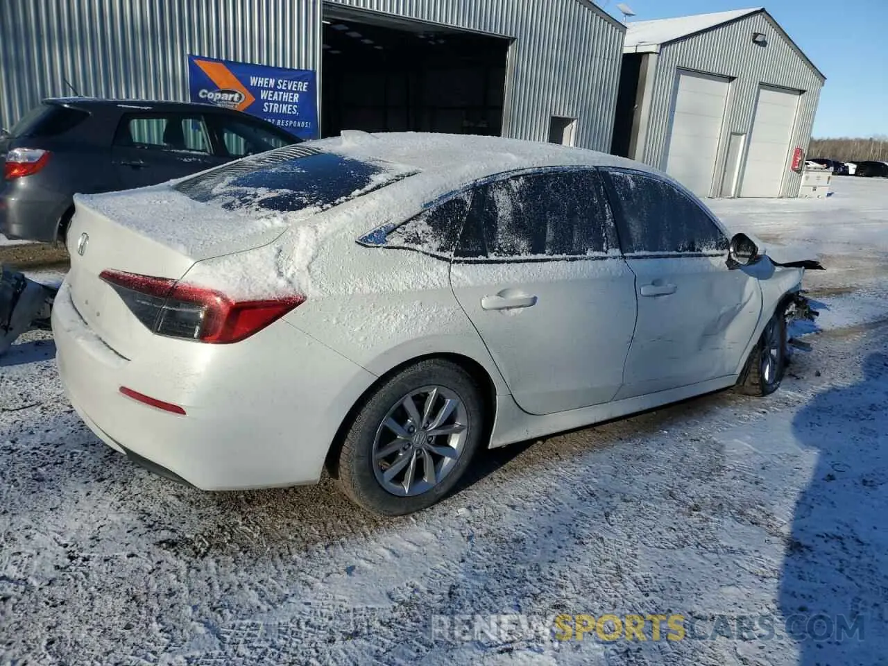 3 fotografías del automóvil dañado 2HGFE2F37NH120634 HONDA CIVIC 2022