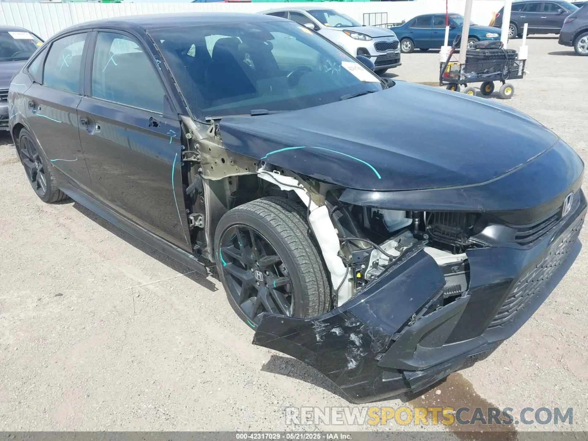 6 fotografías del automóvil dañado 2HGFE2F50NH587363 HONDA CIVIC 2022