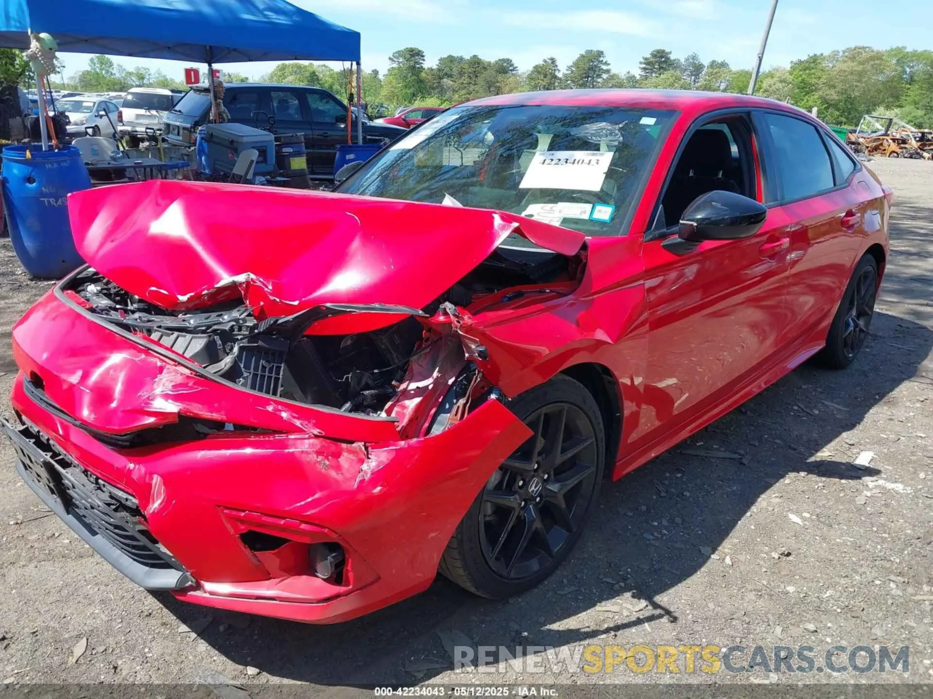 2 fotografías del automóvil dañado 2HGFE2F52NH583170 HONDA CIVIC 2022