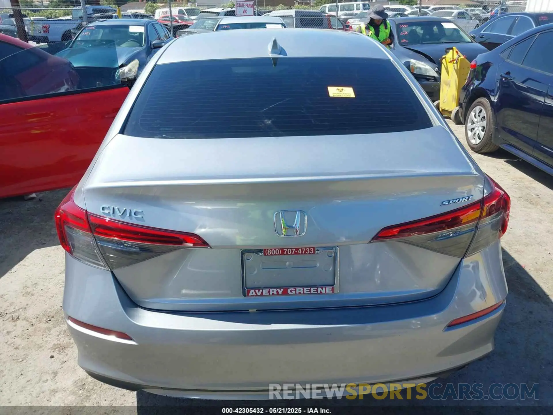 16 fotografías del automóvil dañado 2HGFE2F55NH557825 HONDA CIVIC 2022