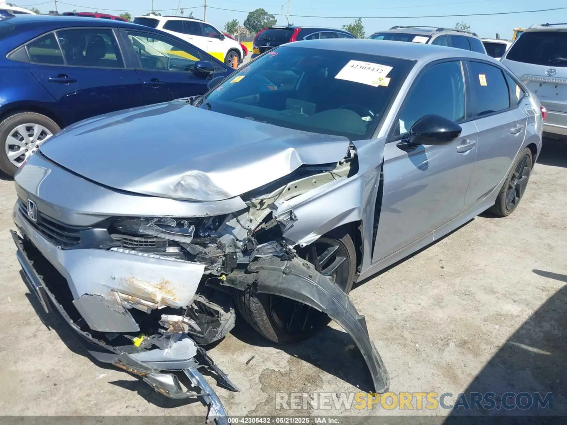 2 fotografías del automóvil dañado 2HGFE2F55NH557825 HONDA CIVIC 2022