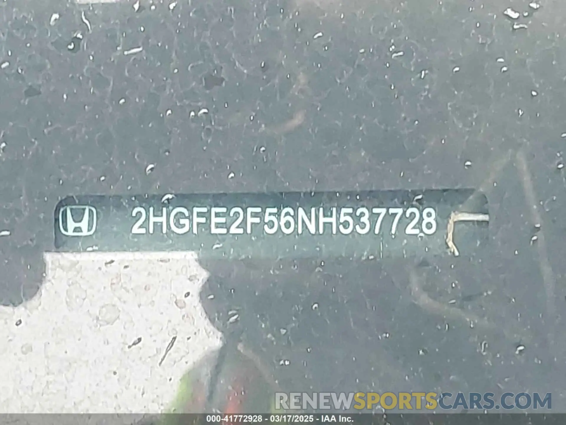 17 fotografías del automóvil dañado 2HGFE2F56NH537728 HONDA CIVIC 2022