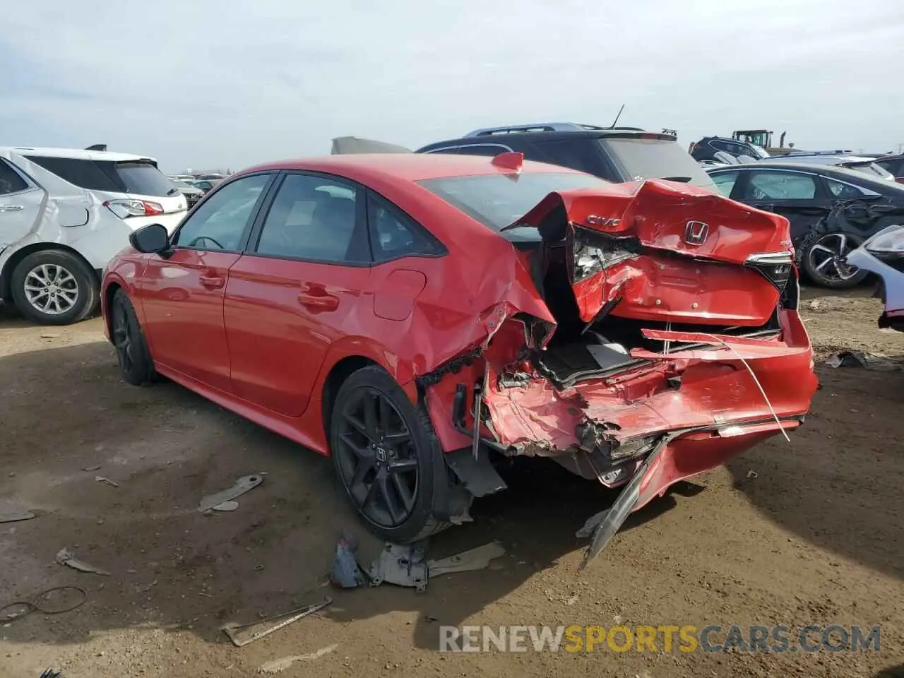 2 fotografías del automóvil dañado 2HGFE2F56NH591031 HONDA CIVIC 2022