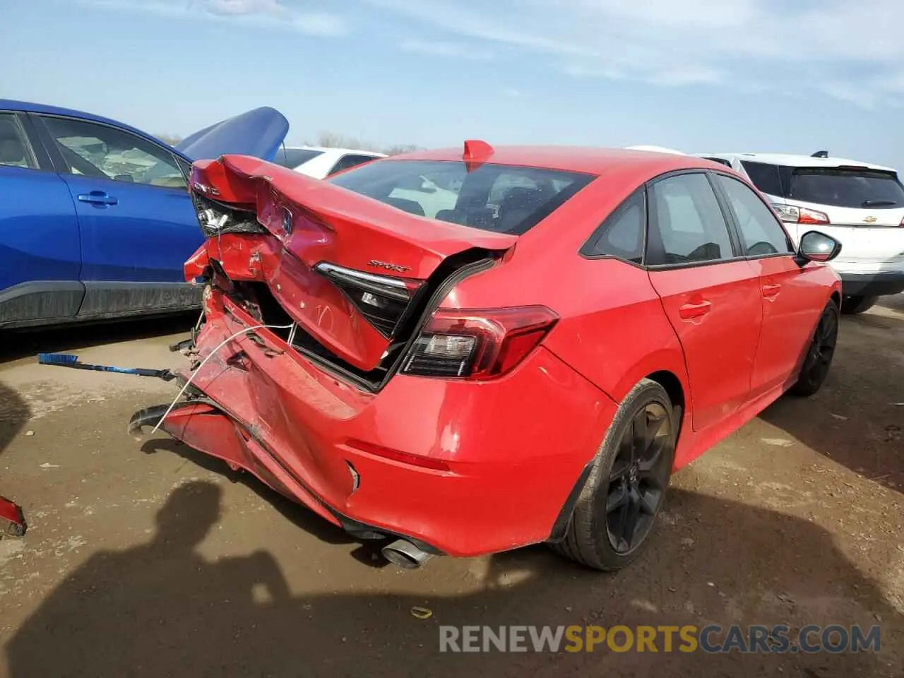 3 fotografías del automóvil dañado 2HGFE2F56NH591031 HONDA CIVIC 2022