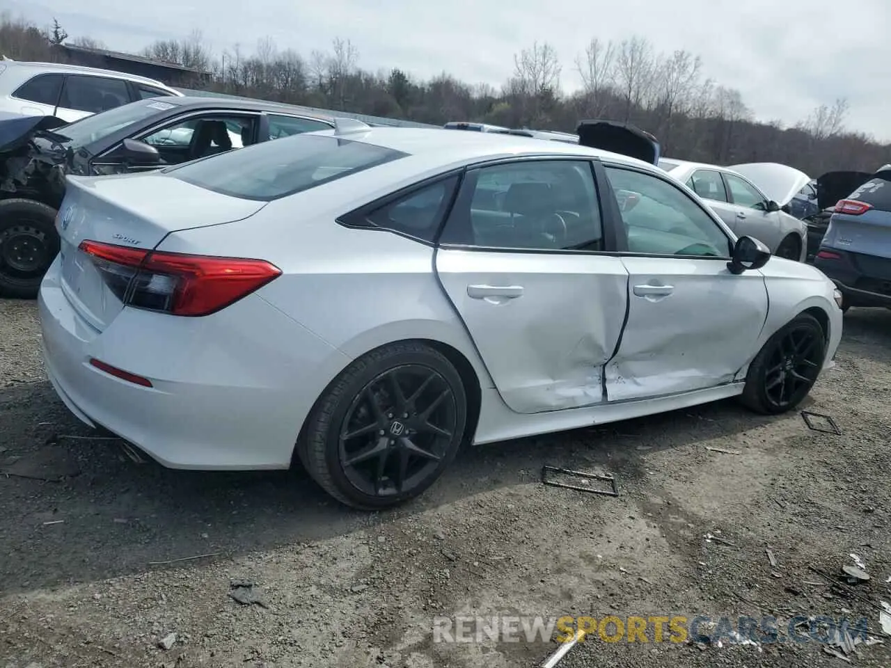 3 fotografías del automóvil dañado 2HGFE2F57NH550455 HONDA CIVIC 2022