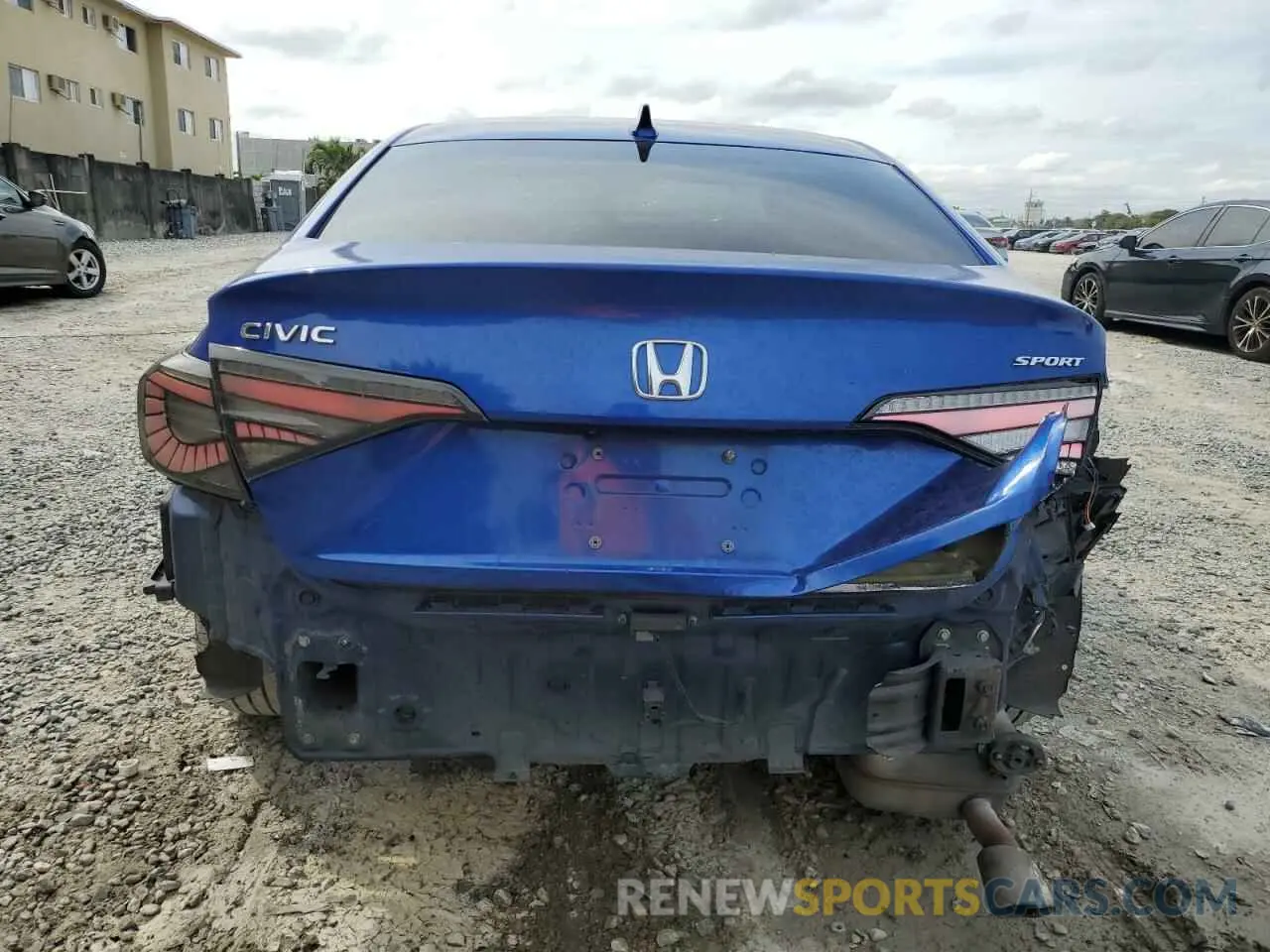6 fotografías del automóvil dañado 2HGFE2F58NH556510 HONDA CIVIC 2022