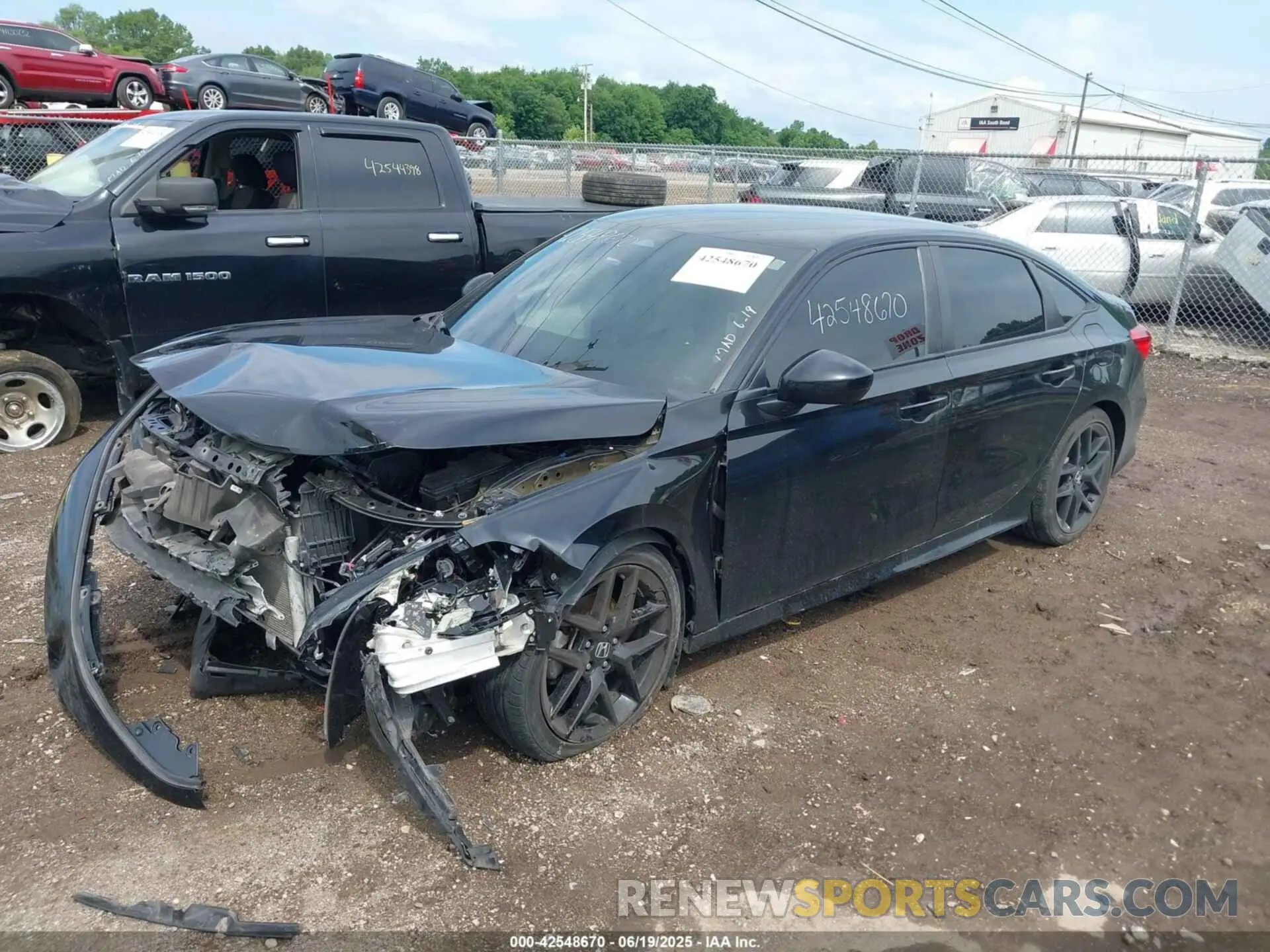 2 fotografías del automóvil dañado 2HGFE2F5XNH537165 HONDA CIVIC 2022