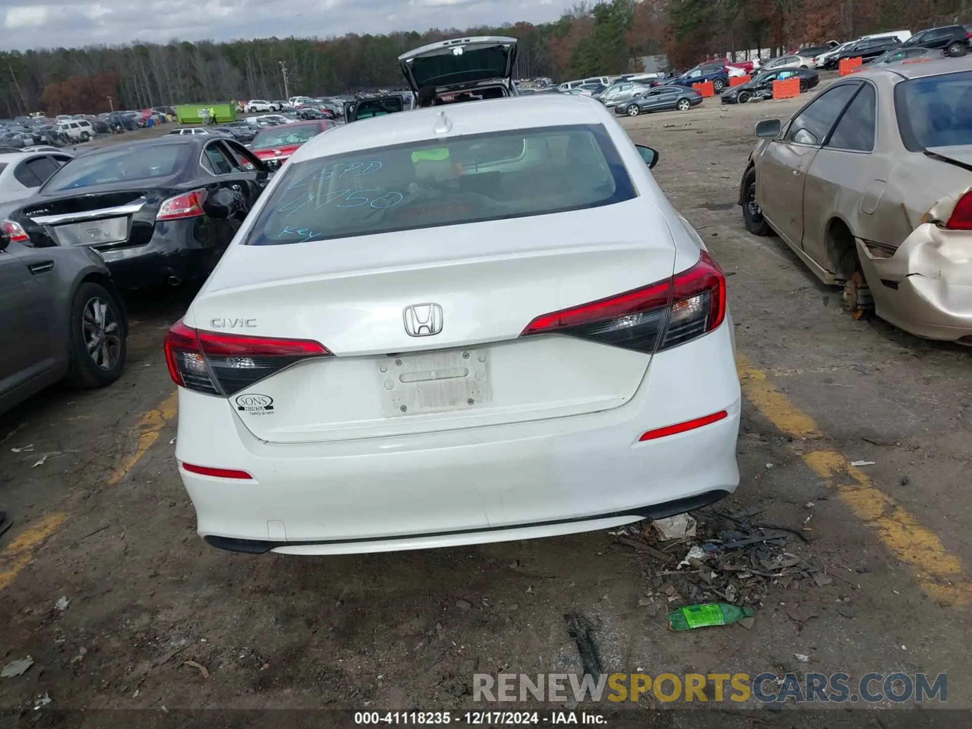 15 fotografías del automóvil dañado JHMFE1F72NX004750 HONDA CIVIC 2022