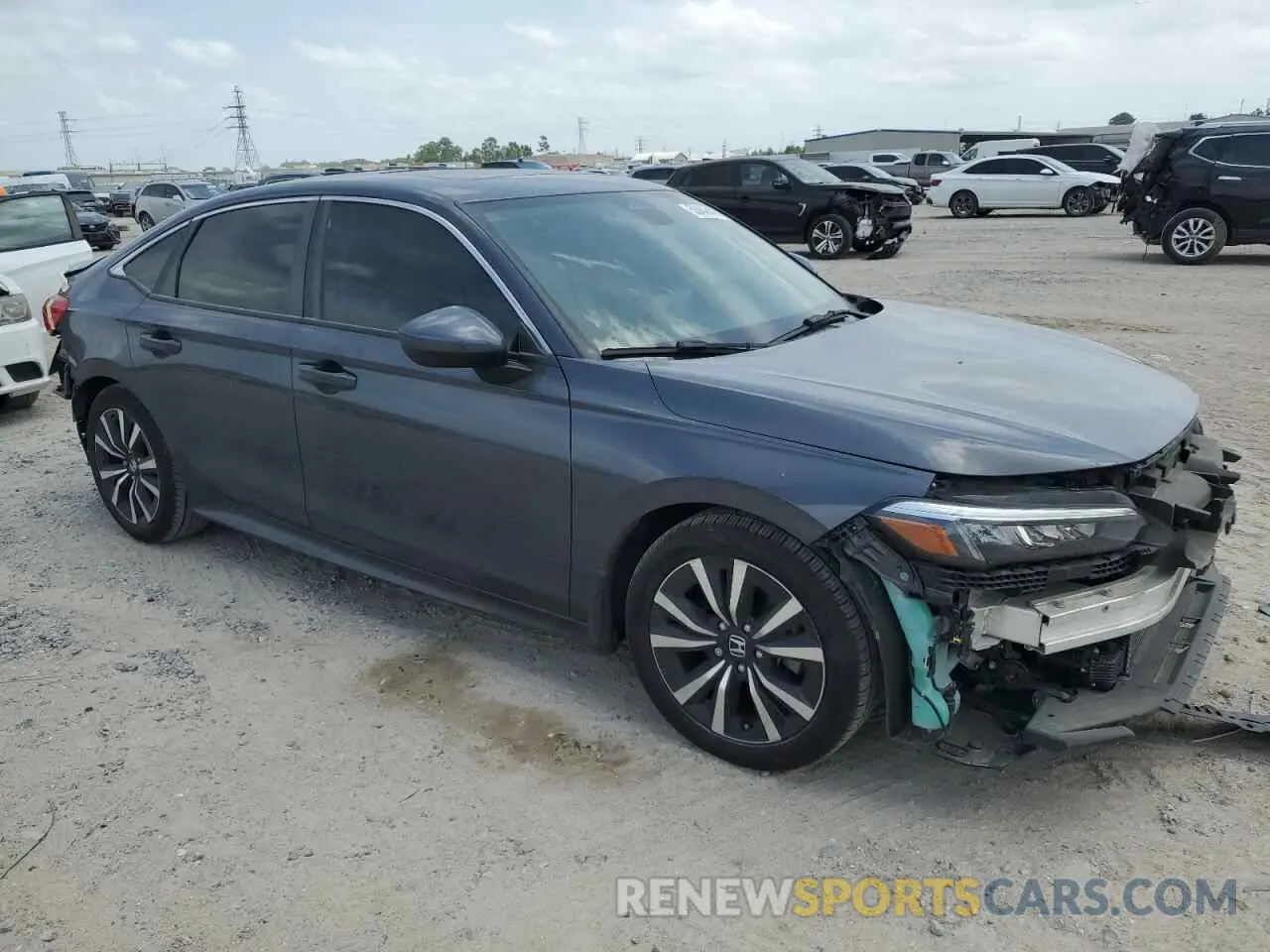 4 fotografías del automóvil dañado JHMFE1F72NX004828 HONDA CIVIC 2022