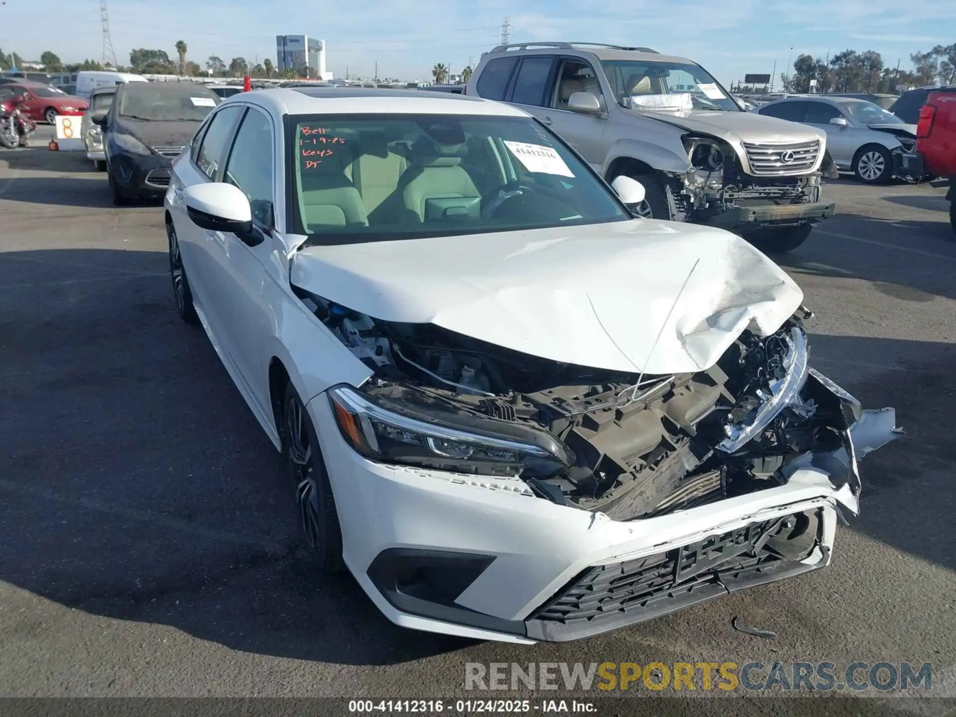 1 fotografías del automóvil dañado JHMFE1F77NX004274 HONDA CIVIC 2022