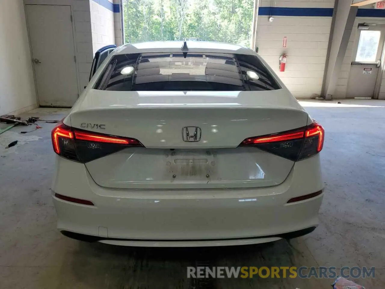 6 fotografías del automóvil dañado JHMFE1F7XNX004186 HONDA CIVIC 2022