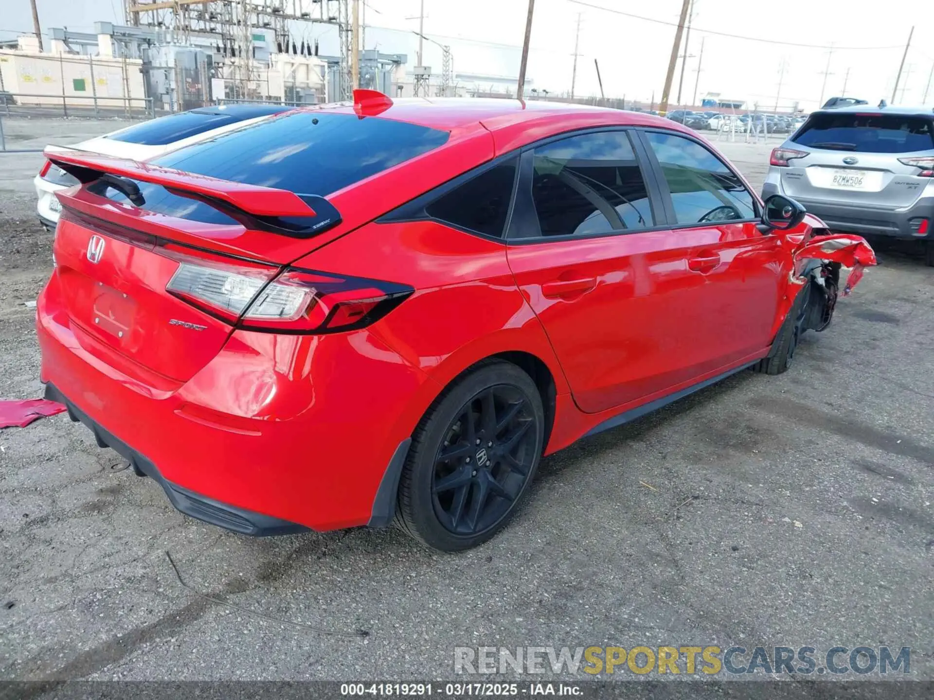 4 fotografías del automóvil dañado 19XFL2H85PE012038 HONDA CIVIC 2023