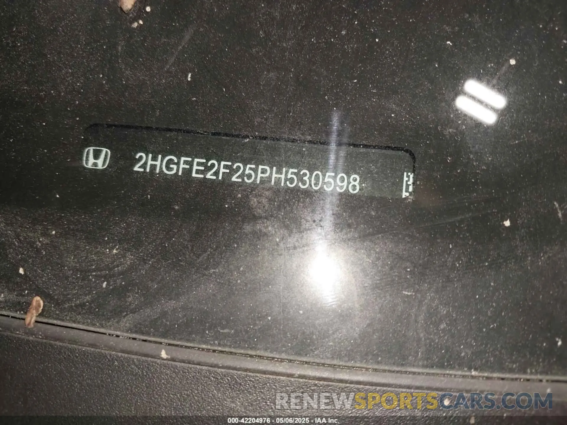 9 fotografías del automóvil dañado 2HGFE2F25PH530598 HONDA CIVIC 2023