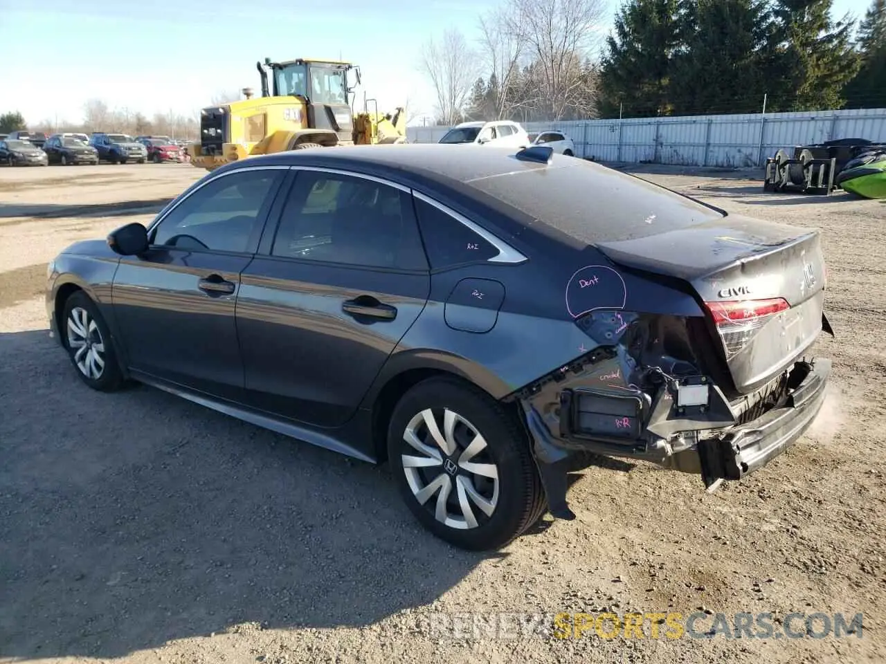 2 fotografías del automóvil dañado 2HGFE2F28PH112407 HONDA CIVIC 2023