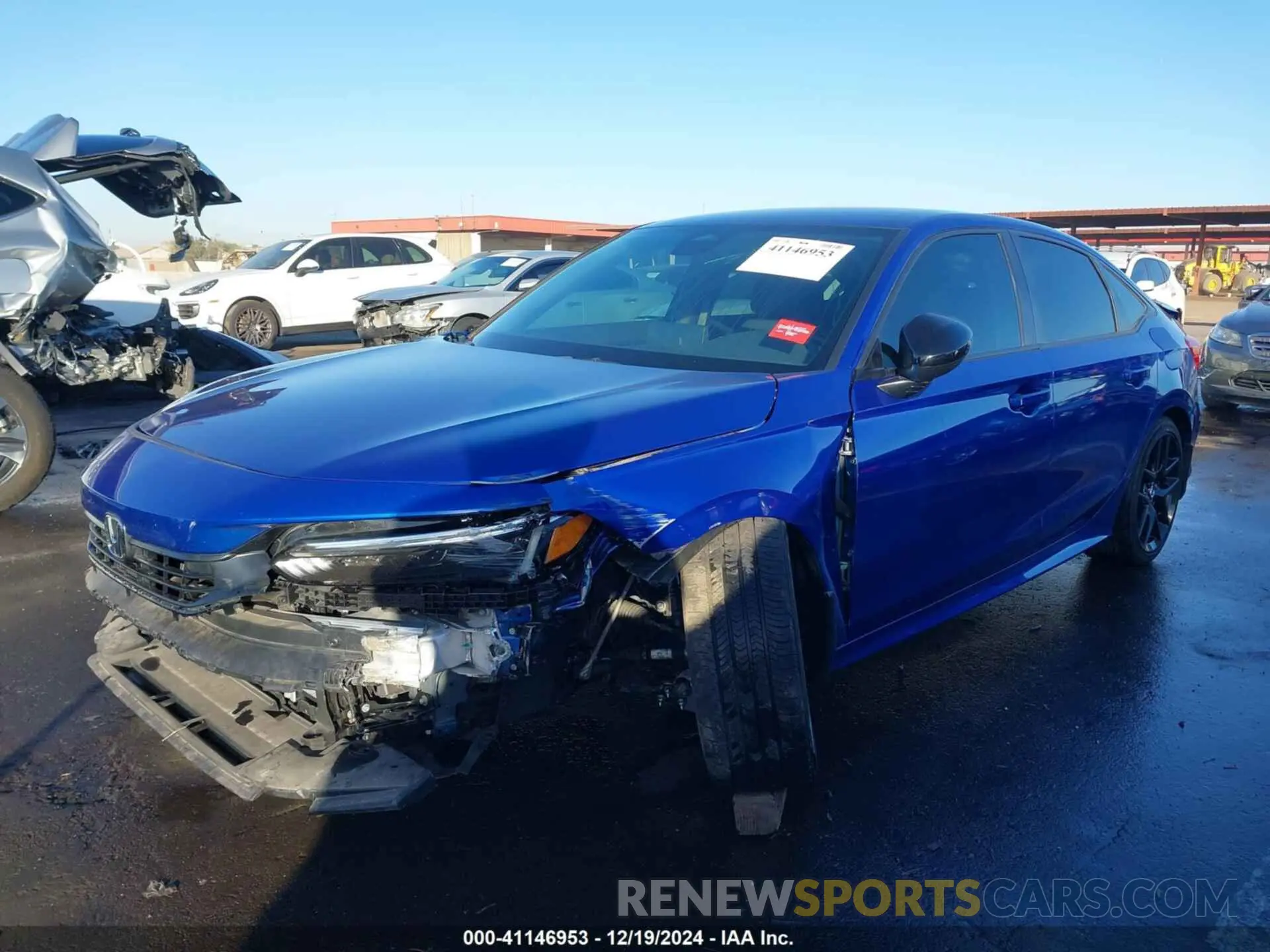 2 fotografías del automóvil dañado 2HGFE2F50PH545696 HONDA CIVIC 2023