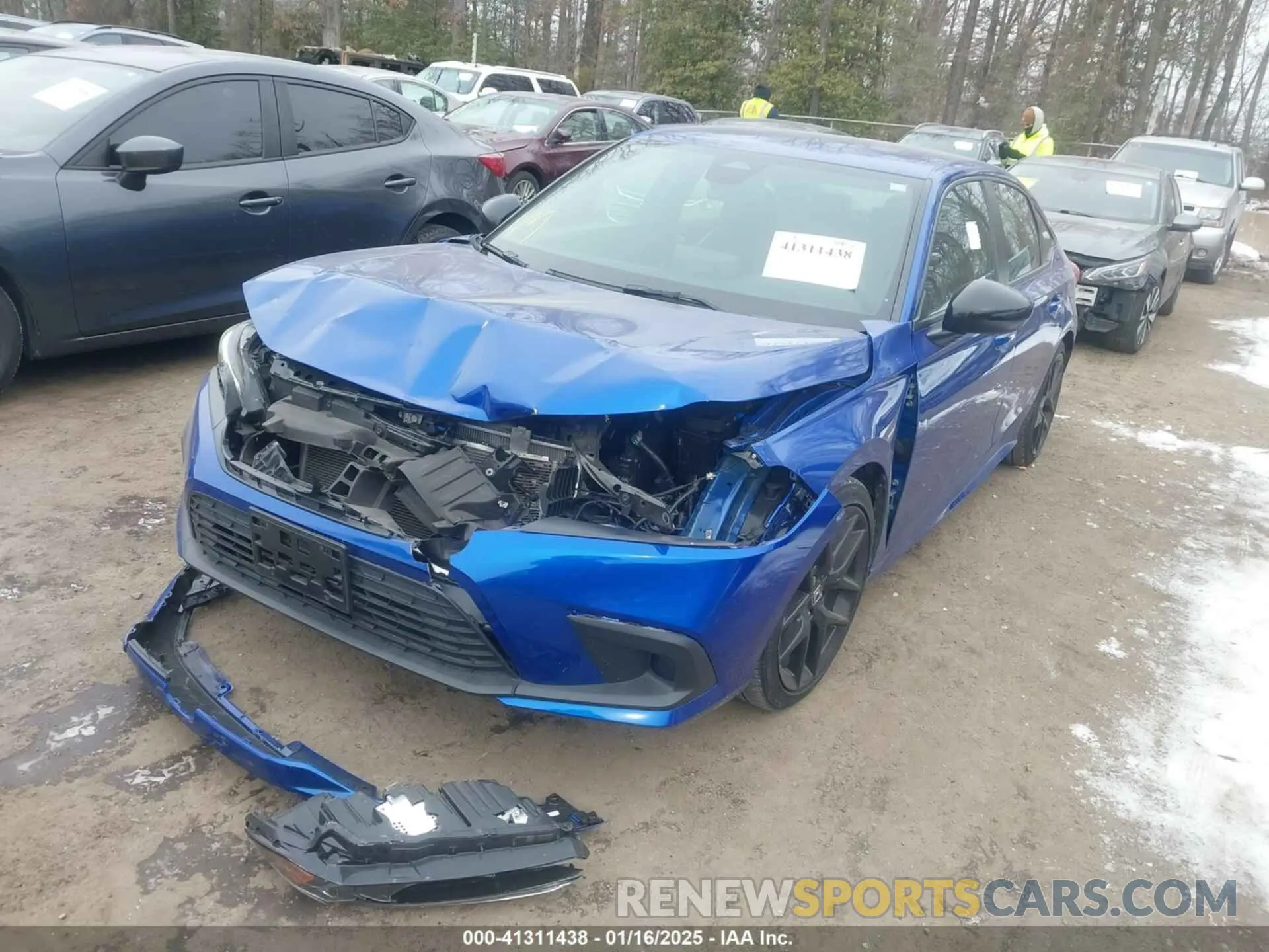 2 fotografías del automóvil dañado 2HGFE2F54PH528335 HONDA CIVIC 2023