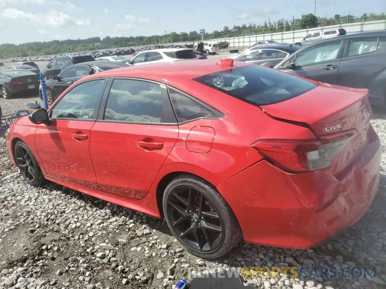 2 fotografías del automóvil dañado 2HGFE2F55PH527758 HONDA CIVIC 2023