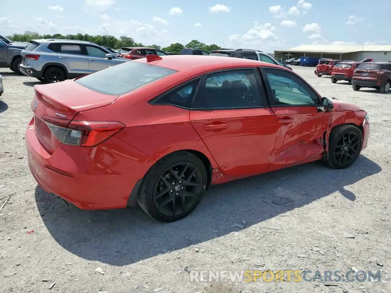 3 fotografías del automóvil dañado 2HGFE2F57PH521122 HONDA CIVIC 2023