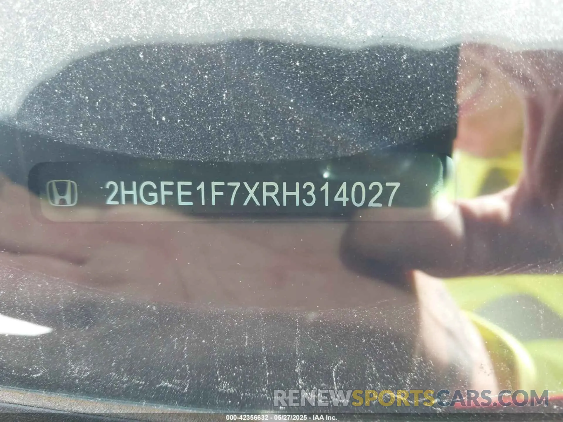 9 fotografías del automóvil dañado 2HGFE1F7XRH314027 HONDA CIVIC 2024